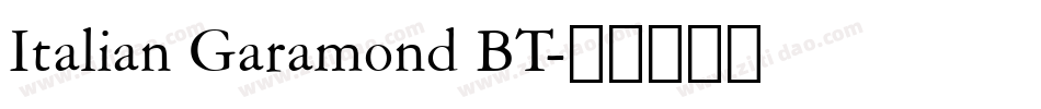 Italian Garamond BT字体转换